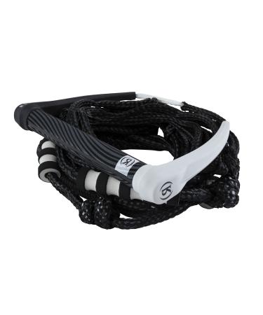 Ronix Silicone Bungee Surf Rope Handle-11 Inches / Rope- 25 feet Black / White
