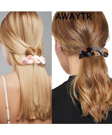 3-Piece Wide Interweave Barrettes for Women - Tortoiseshell Hair Accessories for Thick, Curly, Fine Hair - Buy Online on GoSupps.com