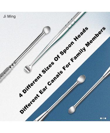 JiMing Ear Wax Removal Kit - 6-in-1 Stainless Steel Tools for Efficient Ear Cleaning and Relaxing Massage with Storage Box - Buy Online on GoSupps.com