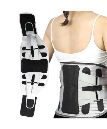 GUANGLU Lumbar Back Brace - Lumbar Traction Device Waist Lumbar Lower Back Support Belt for Women Men Back Reliever Spinal Belt Back Relief Strap Black C