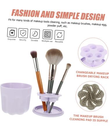 Healeved 2 Sets Makeup Brush Cleaning Bowl Makeup Brush Washing Too Silicone Brush Cleaning Pad Cleansing Brush Makeup Brush Cleaning Pad Brush Cleaner Kit Scrubber Self Made 8.5X8X6.8CMx2pcs Violetx2pcs - Buy Online on GoSupps.com