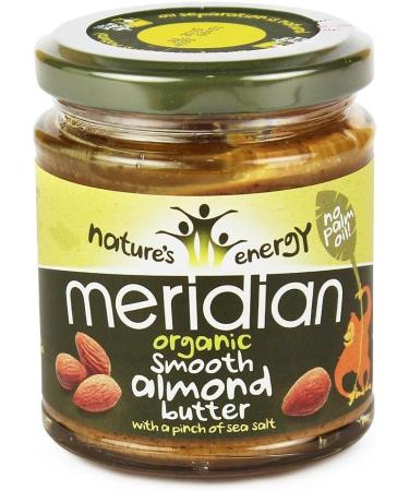 Meridian Organic Smooth Almond Butter with Salt 170g - Buy Online on GoSupps.com
