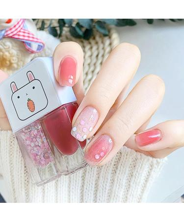 2 In 1 Pink Glitter Nail Polish Nail Varnish Set Peel off Coral Pink Quick Dry Long Lasting Kids Nail Polish Holographic Water Based Formula No UV Needed Non-toxic for Girls DIY Nail Art at Home - Buy Online on GoSupps.com