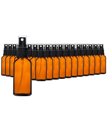 Handsunity 50ml-88Stk spray bottle glass bottle with atomizer-amber pharmacy bottle set with black atomizer Glass Spray bottle made of brown las with 5 pcs accessories 50ml-88 pieces Black cap