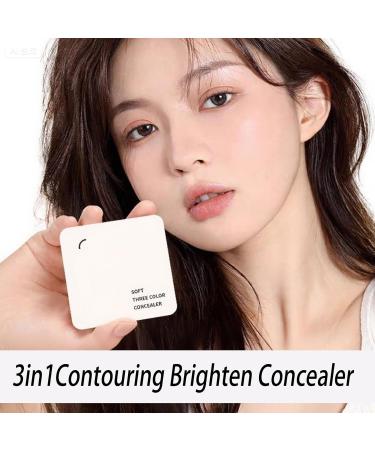 Multi Use Pot Concealer - 3 Shade Corrector Palettes Smooth Blendable Texture Lightweight Foundation Cream for Blemishes Redness | Concealer Palette for Face Tone Dark Circles Skin Coverage Beauty - Buy Online on GoSupps.com