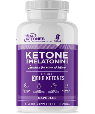 Real Ketones PM Night Time - Exogenous Keto BHB Pills with Melatonin, 2,000 mg of D-BHB Per Serving, 30 Servings Bed Time Ketosis and Nighttime Sleep Support for Men and Women (Pack of 2)