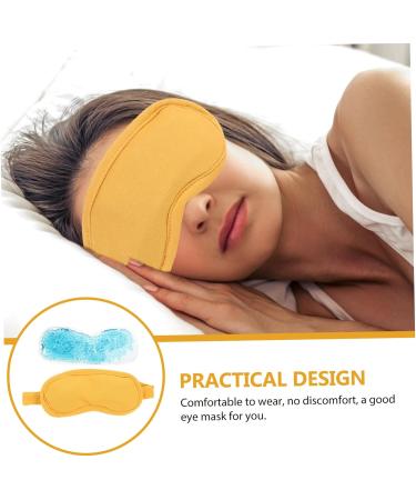 Mobestech 1 Set Gel Eye Mask Cotton Travel Sensing Temperature Goggles Yellow 17X9X1CM - Buy Online on GoSupps.com