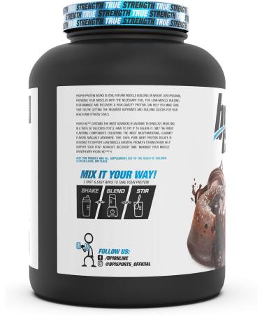 BPI Sports Hydro HD - 100% Hydrolyzed Whey Protein Powder - 25g Protein Low Carb & Sugar Muscle Growth & Recovery 68 Servings Chocolate Lava Cake - International Shipping Available - Buy Online on GoSupps.com