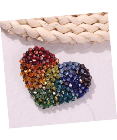 FRCOLOR Colorful Beads Barrettes Hair Barrettes Hair Clip Hair Pin Colorful Heart Clip Alloy Snap Clip Heart-shaped - Buy Online on GoSupps.com
