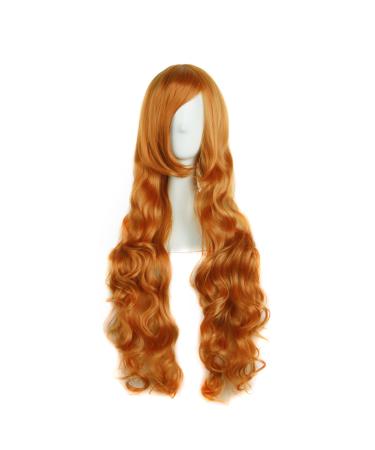 MapofBeauty 32" Long Hair Spiral Curly Cosplay Costume Wig (Orange) - Buy Online on GoSupps.com