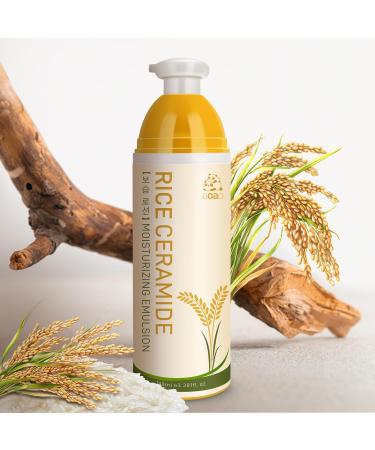 AOAO Rice Ceramide Moisturizing Cream, Vitamin E & Hyaluronic Acid Infused for Deep Hydration, Brightening & Firming, Lightweight, Fast-absorbing Formula for All Skin Types, Hygienic Pump, 3.38fl.oz - Buy Online on GoSupps.com