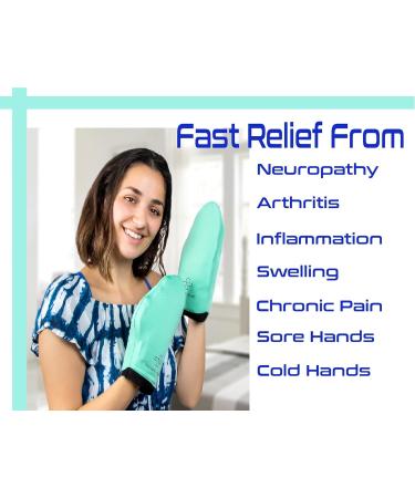Advanced Gel Cold/Hot Therapy Gloves for Arthritis & Neuropathy Relief - 2 Gloves, 4 Gel Packs & Storage Bag (Small/Medium) - Buy Online on GoSupps.com