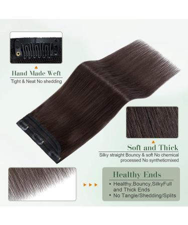 Benehair Clip in Human Hair Extensions Natural Real Hair Clip in 12Inches 40g Hair Extensions Clip In One Piece 5 Clips Human Hair Extension with Clip for Women Dark Brown #2 12Inches Dark Brown #2 - Buy Online on GoSupps.com