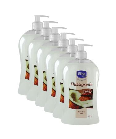 6 x Elina med - Soap/Liquid Soap - Coconut - With fresh scent (6 x 500 ml) 6 pieces (1 pack) Coconut