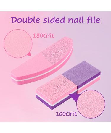 70 Count Mini Nail Buffer Block | 100/180 Grit Arc Shape Buffers for Acrylic Nails Manicure Tools - Buy Online on GoSupps.com