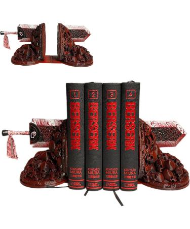 Berserk Bookends angry dragon slayer Harz Crafts Statue Ornament Desktop Bookcase Decorative Books Halter Home Decoration (Klein)