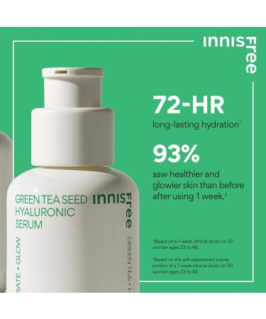 Buy Innisfree Green Tea Seed Hyaluronic Serum | Hydrating Korean Face Serum with Niacinamide & Panthenol - 80ml - Buy Online on GoSupps.com