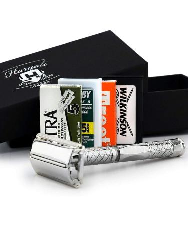 Double Edge Safety Razor - Chrome Twist Open | Easy & Safe Blade Change for Men - Buy Online on GoSupps.com