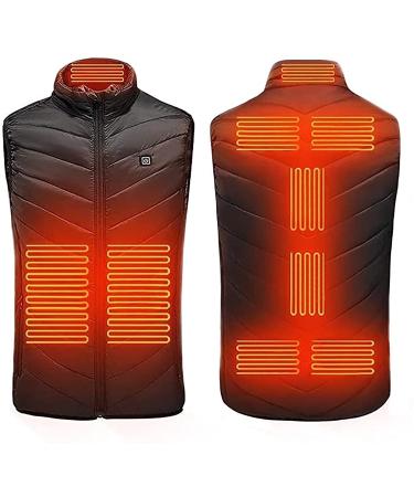 Heated vest women men, heated vest USB charging heated vest unisex Warming heated vest with 3 adjustable temperatures XX-Large Black