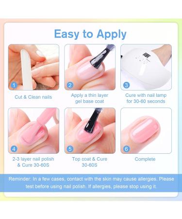 Shining She Gel Nail Polish Set - 6 Colours Cyan, Green, Blue, Coral, Pastel - Soak-Off UV/LED Manicure Gift for Women - 8ML - Buy Online on GoSupps.com
