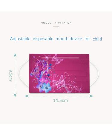 50PCS Kids Mask Disposable Cute Cartoon Printing 3Ply Protective Breathable Comfortable Anti Dust Face Bandanas Girls (B-025) - Buy Online on GoSupps.com
