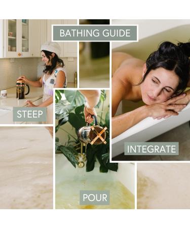 Waning Moon Botanical Bath Tea for Kapha Dosha Detox | Peppermint, Rosemary, Helichrysum | Organic Herbal Bath Soak for Natural Body Care | Loose Leaf Flowers | 2 Baths - Buy Online on GoSupps.com