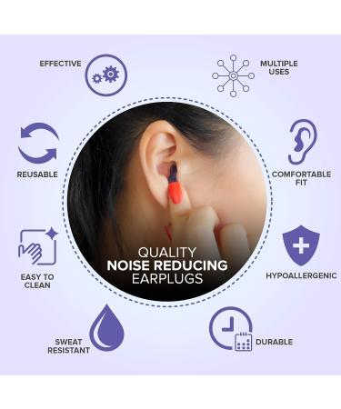 LaloLab Sleep Ear Plugs | 2 Sizes Reusable Noise Cancelling Earplugs for Better Sleep & Snoring | Up to 28 dB NRR | Includes Case & Gift Box | 2 Pairs Medium & Small Sizes | 5 Count - Buy Online on GoSupps.com