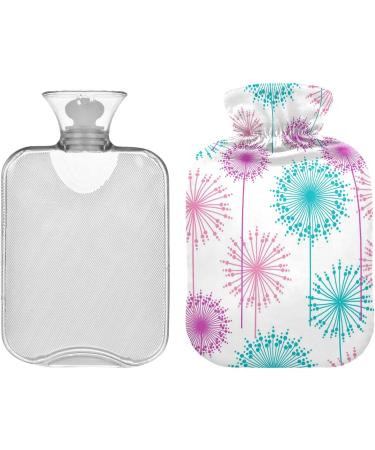NAANLE Dehlia Flower 2L Hot Water Bottle - Large Transparent Hot Water Bottle for Menstrual Cramps Pain Relief and Heat Therapy - Buy Online on GoSupps.com
