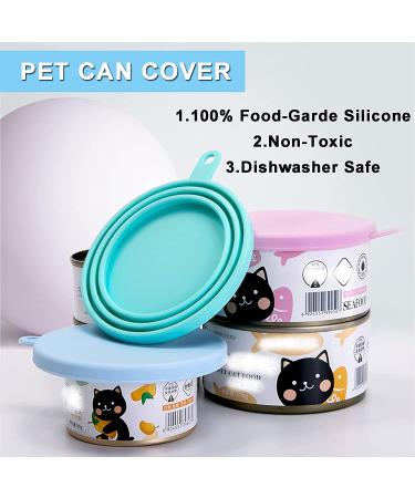 Silicone Pet Can Covers & Spoons Set - Universal, BPA Free, Dishwasher Safe (3 Pack) | WAFJAMF - Buy Online on GoSupps.com