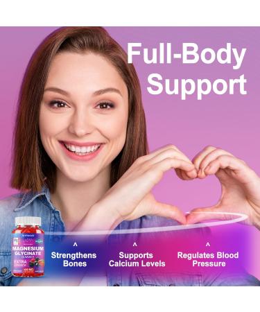 Magnesium Glycinate Gummies 400mg Sugar Free M gn sium Gummi s for Adults with Magnesium Malate Zinc and Vitamin B6 for Sleep Body Support and Relaxation Non GMO 60 Count-Multi-Flavor Magnesium Gummies Mixed Berry 60  - Buy Online on GoSupps.com