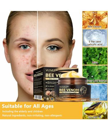 Bee Venom Skin Restoration cream Bee Venom Skin Treatment Cream Softens and rejuvenates skin - and reduces imperfections (4PCS) - Buy Online on GoSupps.com