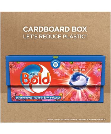 Bold All-in-1 Pods Laundry Washing Capsules 25capsules Built in Lenor Softener Desert Rose Scent 2Pk + Our Gift for You: Organza Small Bag Size: 9x7x0.1cm - Buy Online on GoSupps.com