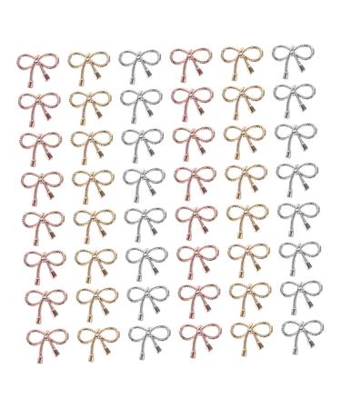 Beatifufu 1 Nail Decoration Nail Accessories Charms Nail Jewelry Nail Art Studs Nail Stickers for Nail Art Bowknot Nail Studs Stickers for Nails Manicure Supplies Nail Decal Stickers Alloy 12.4X7.2X0.2cm As Shown