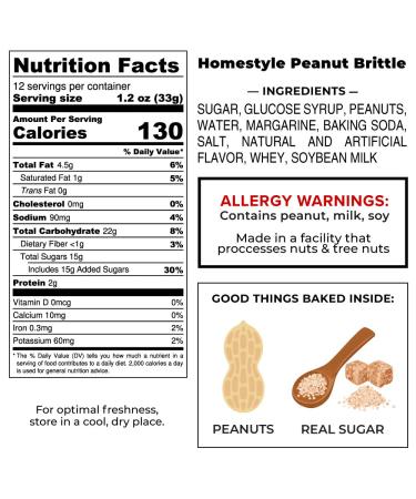 Buy Collin Street Bakery Texas DeLuxe Peanut Brittle Handcrafted Candy from Corsicana 14oz | International Shipping Available - Buy Online on GoSupps.com