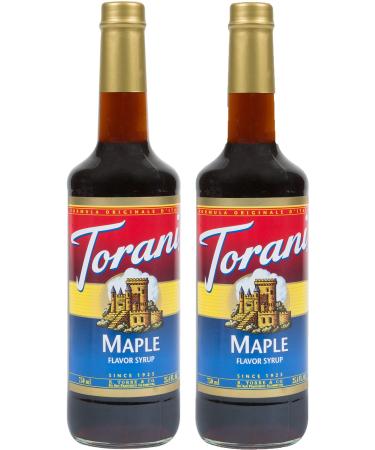 Torani Maple Flavour Syrup 750ml bottle 2 Pack dark brown Maple 750 ml (Pack of 2)