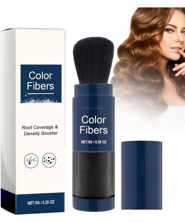 Supersize Color Fibers with Refill Set Colored Hair Thickener Temporary Hair Color for Root Touchup Hair Thickening Fibers Hair Fiber Powder for Women & Men (2 Black) Black 2