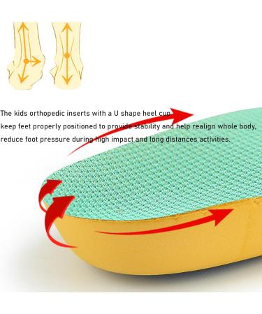 Kids Orthotic Insoles - Flat Feet Inserts for Moderate Arch Support | Comfort Shoe Inserts for Children XL (3Y-4.5Y) - International Shipping Available - Buy Online on GoSupps.com