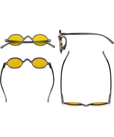 Buy Eyekeper Blue Light Filter Glasses - Lightweight Glare-Free UV Protection for Men & Women - +1.75 Gray Round Reading Glasses with Spring Hinges - Buy Online on GoSupps.com