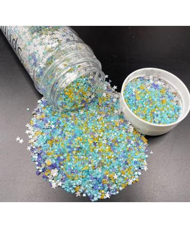 Christmas Sprinkles Fancy Sugar Sparkly Sugar Crystals and Edible Glitter stars white & Blue Gold Multi-Colored Blend For Baking Dessert Decorating and Cocktails Unicorn Breath (Blue) - Buy Online on GoSupps.com