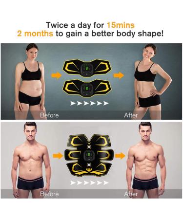 Wugein EMS Muscle Stimulator USB Electric Abdominal Trainer | 6 Modes & 9 Intensities for Muscles Arms & Legs | International Shipping Available - Buy Online on GoSupps.com