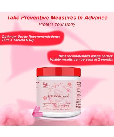 120 Capsules/Bottle PCOS Multivitamin pH Balancing Pills Women's Vaginal Multivitamin Hormone Balancing Supports Healthy Ovaries and Regular Cycles 1pcs - Buy Online on GoSupps.com