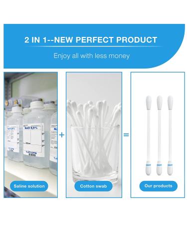 Mebak Piercing Aftercare Swabs with Sterile Saline - 50pcs for Ear, Nose, Belly & Body Piercings | Gentle Cleanser for Sensitive Skin - Buy Online on GoSupps.com