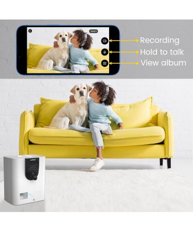 LUSIMPO 2023 Summer Pet Camera with Treat Dispenser | 1080P HD Video, 2-Way Audio, Night Vision | Smart WiFi for Dogs/Cats | Free App, No Monthly Fee | White - Buy Online on GoSupps.com