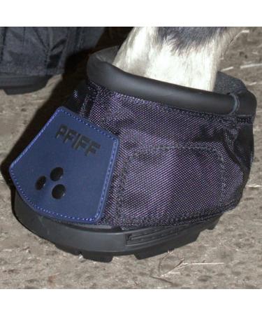 PFIFF 102855 Non-Slip Shock-Absorbing Hoof Boot for Horses - Black-Blue - Buy Online on GoSupps.com