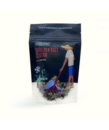 Chilli Sea Salt with Zaatar The Good Thymes® Zatar 125g Ideal for Salt Mill: Eastern and Mediterranean Spices 100% Natural 100% Vegan No Preservatives