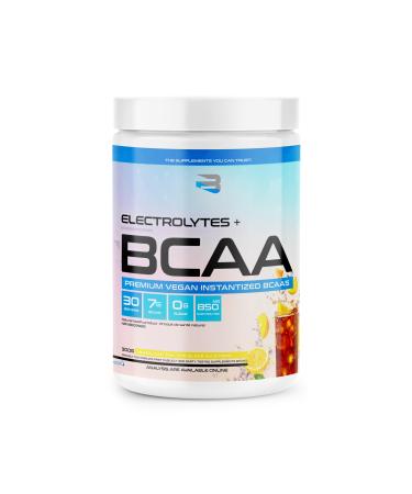 Believe Supplements Electrolytes+BCAA: Optimize Hydration and Muscle Recovery with Branched-Chain Amino Acids and Essential Electrolytes - Enhance Performance and Replenish Vital Nutrients Today! (Lemon Iced Tea)