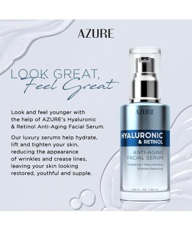 AZURE Hyaluronic Acid & Retinol Anti-Aging Facial Serum | 50mL - Made in Korea - Buy Online on GoSupps.com