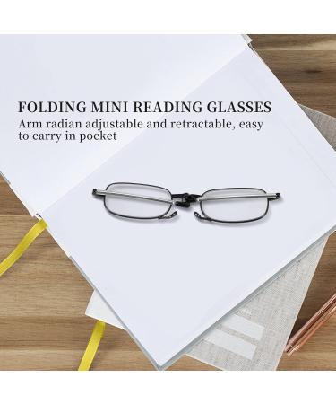 Umwhcw Portable Foldable Reading Glasses - Compact 2.0 Black with Mini Flip Top Bag for Men & Women - Buy Online on GoSupps.com