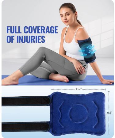 Niksa Gel Ice Pack for Knee Pain Relief - Reusable Cold Compress Therapy for Injuries, Swelling, Bruises - Ideal for Meniscus Tear, ACL, Surgery - Navy - Buy Online on GoSupps.com