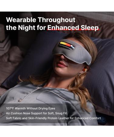 Heated Eye Mask for Sleep Eye Massager with Heat & Vibration | Mindfulness & Travel Blackout Mask | Perfect Gift for Men & Women - Buy Online on GoSupps.com